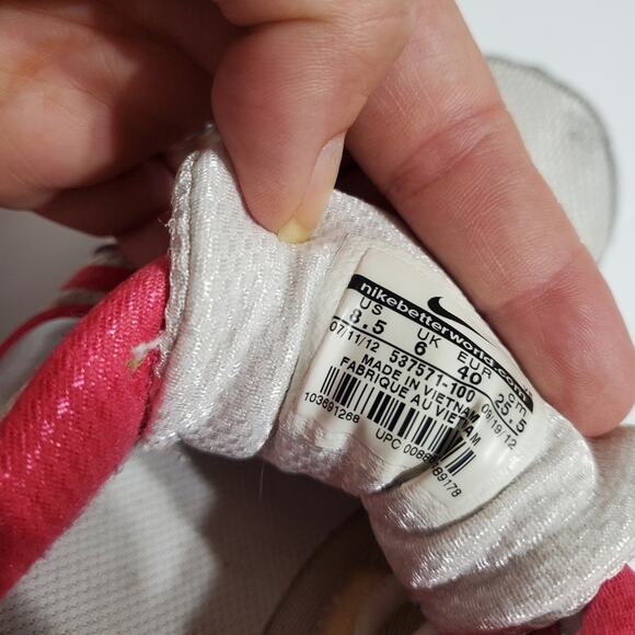 Nike Downshifter 5 Women's Training Running Athletic Shoe White Pink Size 8.5 - Picture 6 of 12